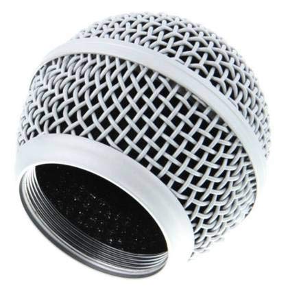 RK143G Replacement Grille for Shure BLX288/SM58 Digital Handheld Wireless Microphone System 2-Pack, with Windscreen, Silver Color, 2 Pack
