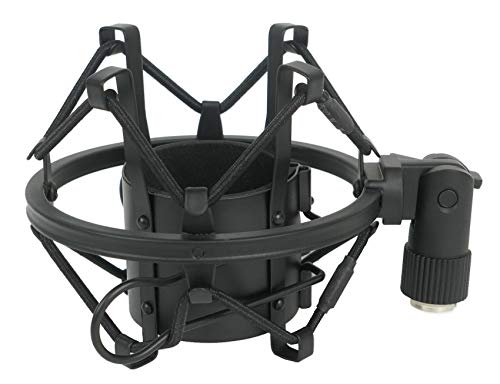 Rockville RockShield 1 Microphone Isolation Shield with RockShock Mount | 3-Panel, 1.5" Acoustic Foam, Sound Dampening, Black Shock Mount, 5/8" and 3/8" Adapters, Desktop Tripod, Studio, 2-Items