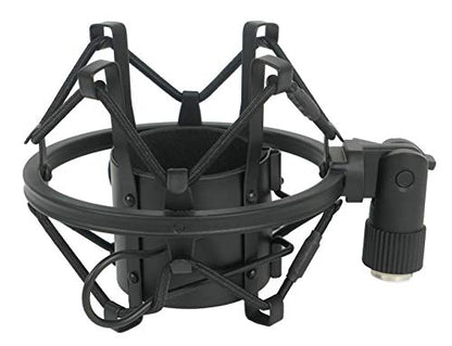 Rockville RockShield 1 Microphone Isolation Shield with RockShock Mount | 3-Panel, 1.5" Acoustic Foam, Sound Dampening, Black Shock Mount, 5/8" and 3/8" Adapters, Desktop Tripod, Studio, 2-Items