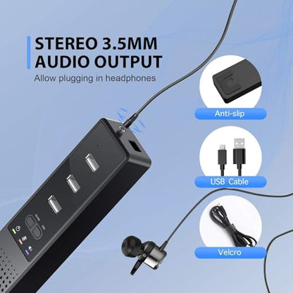 3 in 1 USB Computer Speaker with Microphone, PC Laptop Desktop Conference Speaker with Mic for Smart Home Office and Online Study，360 Degree Enhanced (1-Classic) - style: 1