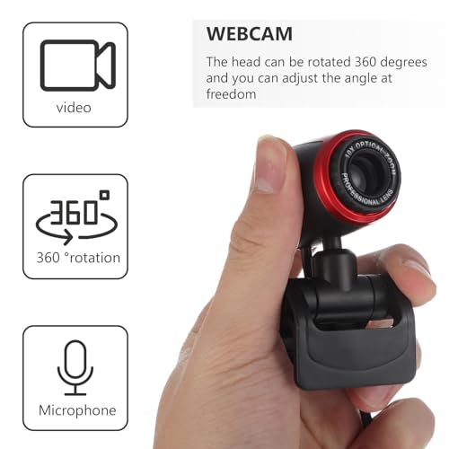 HOMSFOU Professional USB Webcam with Auto Focus and Built-in Microphone for Desktop Laptop Video Streaming and Online Conferencing