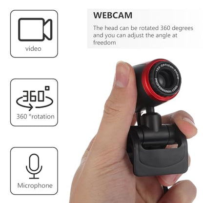 HOMSFOU Professional USB Webcam with Auto Focus and Built-in Microphone for Desktop Laptop Video Streaming and Online Conferencing