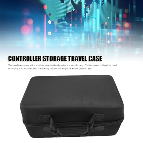 Dpofirs Protective Travel Bag for SLIM Console | Hard Shell Shockproof Storage Case, Controller Holder, WaterResistant, Large Capacity, Gray (Black) - color: Black