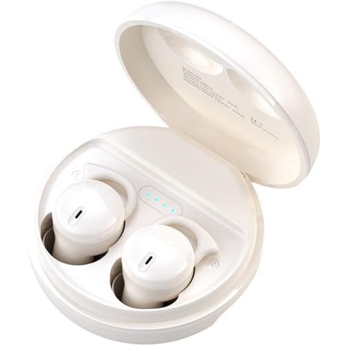 Invisible Sleep Headphones,Sleep Earbuds for Side Sleepers,Small Sleeping Earphones Comfortable Noise Blocking, Bluetooth 5.3 Wireless Headphones for Sleeping - White
