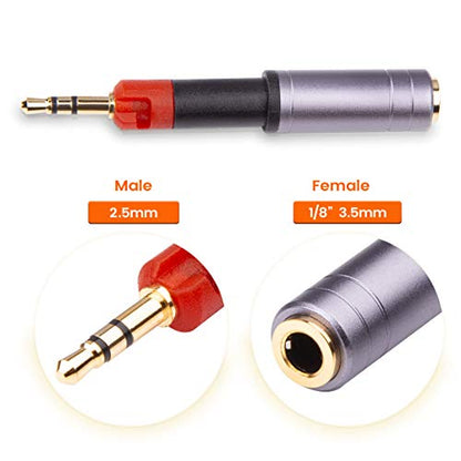 ath m50x 3.5mm to 2.5mm Adapter for Audio-Technica ATH-M40X, ATH-M70X | Headphone Jack Adapter for Sennheiser HD598 HD518 HD558 HD595 HD595 HD598se HD569 HD579 HD599