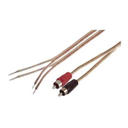 18 AWG Speaker Wire with RCA Male - 6 Foot Pair (Red/Black)