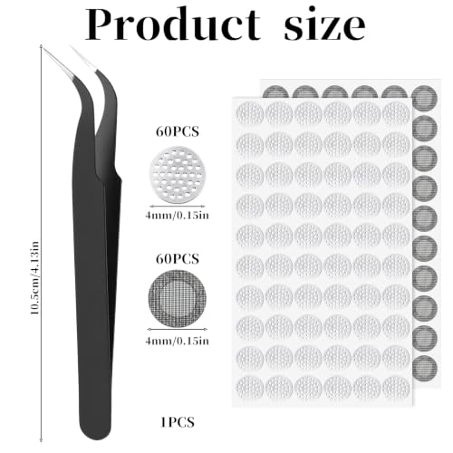 120 PCS Earbud Dust Filter Mesh Replacement with Tweezers, Earphones Dusts Proof Microphone Mesh Replacement in Ear Headphone Dusts Filter Anti-Dust and Sweat-Resistant for Wireless Earbuds（4.0mm）