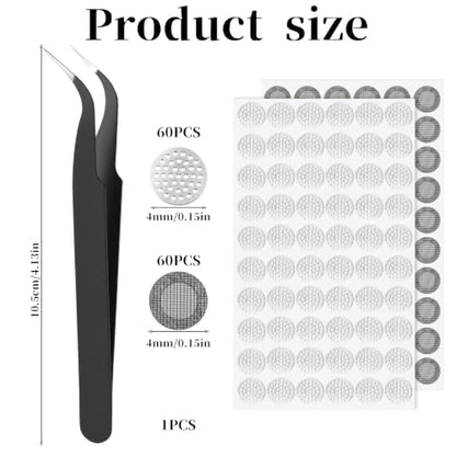 120 PCS Earbud Dust Filter Mesh Replacement with Tweezers, Earphones Dusts Proof Microphone Mesh Replacement in Ear Headphone Dusts Filter Anti-Dust and Sweat-Resistant for Wireless Earbuds（4.0mm）