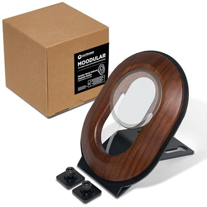 Moodular Phone Stand Add-On for MagSafe & Rails, Do Not Use Alone | Accessory Only, Charger Not Included, Ergonomic Viewing Angle, Flexible Positioning, Wood & Steel Design, Black, MSA-MS