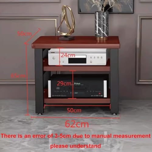 Display Shelf Stand, Small Shelf Stand, Media Stand, Rack Audio Tower Heavy Duty with Non-Slip Footpads 3 Colors 3 Sizes,Brown3 Layer - color: Brown, size: 3 layer