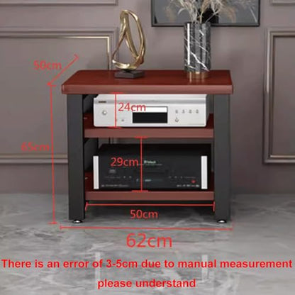 Display Shelf Stand, Small Shelf Stand, Media Stand, Rack Audio Tower Heavy Duty with Non-Slip Footpads 3 Colors 3 Sizes,Brown3 Layer - color: Brown, size: 3 layer