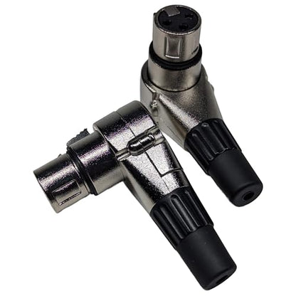 5-Pcs 3-PIN XLR Female Adjustable Right Angle Adapter, 7 Position XLR Plug, 3 Pin Mic Microphone Speaker Audio Cable Connector - size: 5-Pcs 3-PIN XLR Female