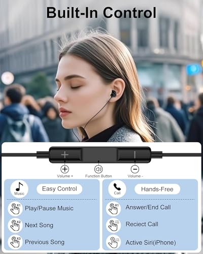 Wired Earphones for iPhone Headphones with Lightning Connector, in-Ear Buds
