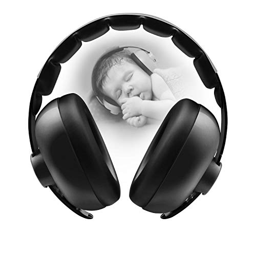 BBTKCARE Baby Headphones Noise Cancelling Headphones for Babies for 3 Months to 3 Years (Black) - color: Black