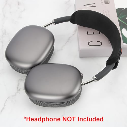 Headphone Cover for Apple AirPods Max, Soft Sports Fabric Replacement Headband Cushion Pad Cover Compatible with Apple AirPods Max Headphone Protector - Black
