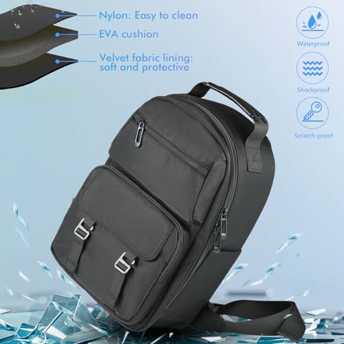 FOREGOER Hard Carrying Case Compatible with VR Headsets Virtual Reality and Touch Controllers Accessories, Large Portable Protection Backpack for Travel and Home Storage.