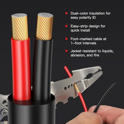 12 Gauge Outdoor Speaker Wire 100ft CL3 Direct Burial CCA Cable | CL2 Rated, 2 Conductor Stranded Core, UV and Weather Resistant, No Conduit Needed Underground, Garden Patio Pool Audio - size: 100FT, style: 12GAUGE