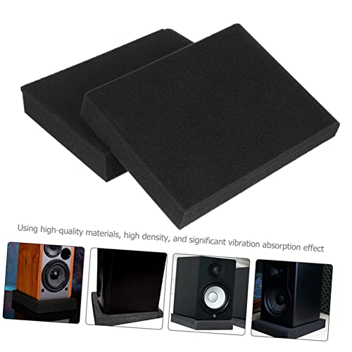 Toyvian 6pcs Speaker Isolation Pads High Density Foam Cushions for Stable Sound Support for Small Speakers and Studio Monitors