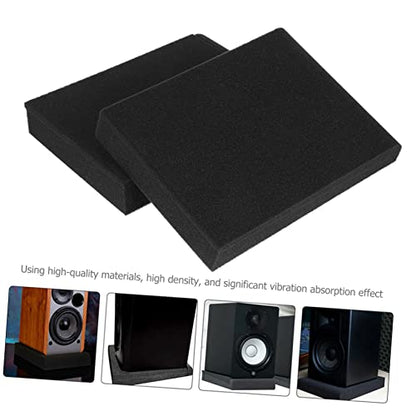 Toyvian 6pcs Speaker Isolation Pads High Density Foam Cushions for Stable Sound Support for Small Speakers and Studio Monitors