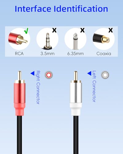 GELRHONR 2Pack RCA Splitter, 1 Female to 2 Male RCA Y Splitter Adapter Cable for Subwoofers, Home theaters, Speakers, HDTVs and More 30cm (1Female to 2 Male Black) - color: 1Female to 2 Male Black