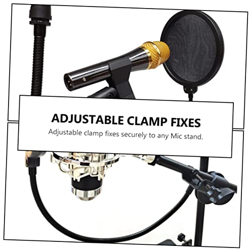 Abaodam Professional Microphone Pop Filters Double-layer Mic Shield Filter Windscreen for Broadcasting
