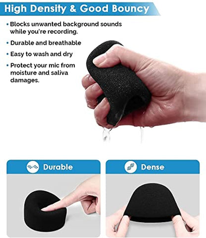 Yeti Microphone Pop Filter with Foam Windscreen [Custom Built for Blue Yeti Mic] 5.8 inch Diam 2 Layers high Density Pop Filter for Mic Cover Yeti Pop Screen (Cover Foam 1Pcs,Pop Filter 1Pcs) | 5.8in 2-Layer High Density Pop Filter & Foam Windscreen, Cust