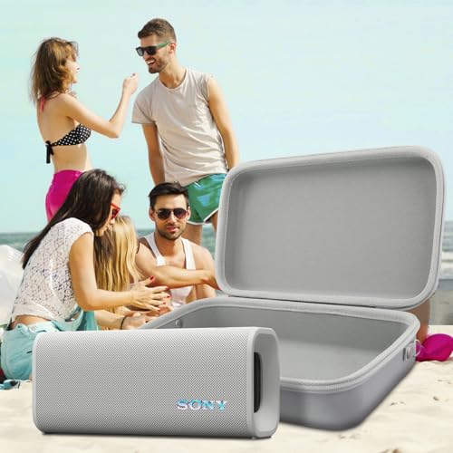 co2CREA Hard Case for Sony ULT Field 3 Wireless Bluetooth Speaker, White | Portable Travel Bag Replacement with Detachable Shoulder Strap and Handle, Shockproof EVA Shell and Soft Lining - color: White Case, style: Case for Sony ULT Field 3