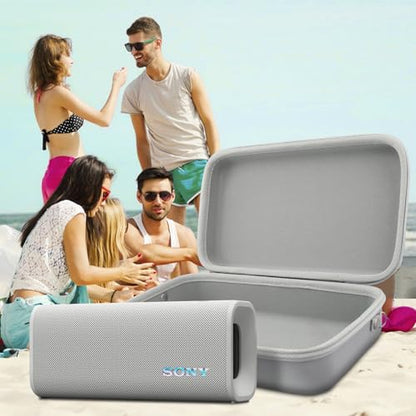 co2CREA Hard Case for Sony ULT Field 3 Wireless Bluetooth Speaker, White | Portable Travel Bag Replacement with Detachable Shoulder Strap and Handle, Shockproof EVA Shell and Soft Lining - color: White Case, style: Case for Sony ULT Field 3
