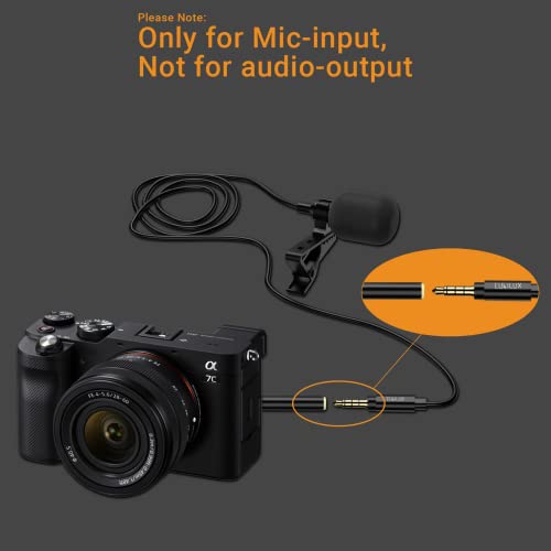 3.5mm TRRS to TRS Mic Adapter,Microphone Adapter for Canon,Nikon Cameras,3.5mm TRRS Female to TRS Male Microphone Adapter for Audio Recorder-2 Packs