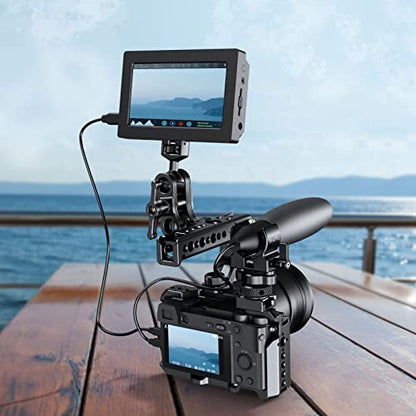 SmallRig Shotgun Microphone Holder (Cold Shoe), Built-in Soft Silicone, Bumps and Noises Absorption BSM2352