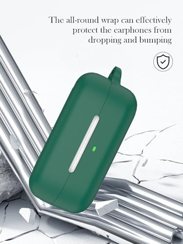 Case for Sony WF C510 Truly Wireless in-Ear Bluetooth Earbud,Soft Protective,Shockproof, BOVUGAC Silicone Case Cover with Keychain & Cleaning Kit & Lanyard-Green - color: Green