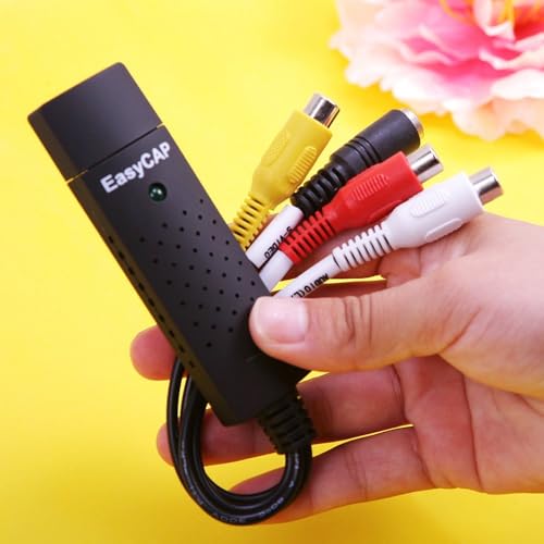 USB 2.0 Audio/Video Converter Adapter, RCA + S-Video to USB 2.0 Video Capture Card for Set-Top Box/Surveillance