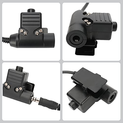 U94 PTT Military 2-Pin Adapter 7.0mm Plug Push to Talk for Baofeng ham Radio UV-5R MINI AR-5RM UV-21R UV-5G AR-152 PRO BF-F8HP PRO UV-5R DM-32 BF-888S Kenwood Two Way Radio