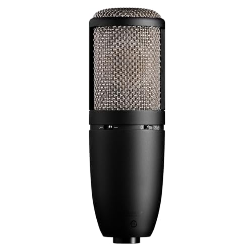 AKG Pro Audio P420 Multi-Pattern Condenser Microphone with Shock Mount and Case. Great for ensemble recording, grand piano, woodwind, brass instruments, drums and percussion. Black and Gold. | Shock Mount and Case. ensemble recording, grand piano, woodwin