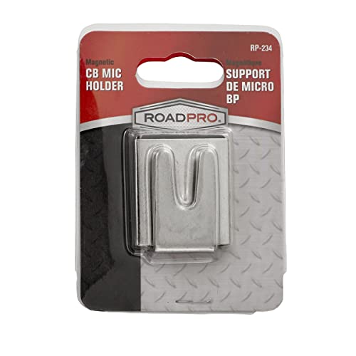 RoadPro RP-234 Magnetic CB Microphone Holder Mic Clip, Metal Hanger