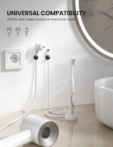 Lamicall 8 Pack Magnetic Cord Organizer, Mini-Soft Silicone Clips - size: 8Pack - Silicone Magnetic