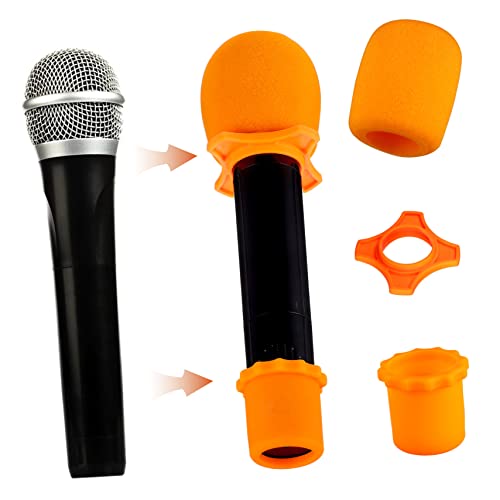 Totority Microphone Storage Box Bag with Padded Sponge Protection Slip Rings and Bottom Rod Holders Zipper Case for Secure Mic Storage and Transport