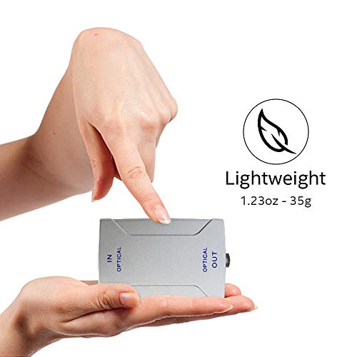 Optical Toslink Jack to Toslink Jack Digital Audio Converter Amplifier Box, Optical Toslink Extender for DVD/Blu-ray Players, Game Consoles, Audio receivers, Satellite Boxes, Cable Boxes - size: Toslink Jack to Toslink Jack