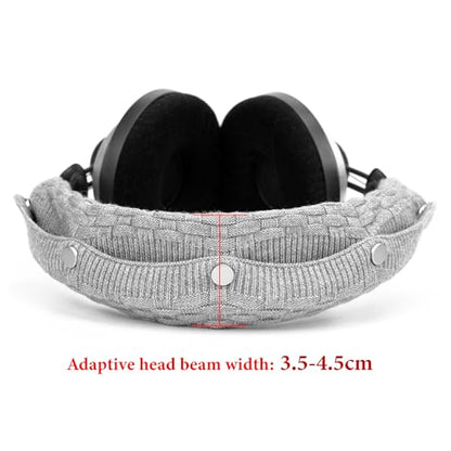 Geekria Large Knit Fabric Headband Pad Compatible with Logitech, Turtle Beach, Panasonic, AKG, Sennheiser, Sony Headphones, DIY Easy Install (Grey)