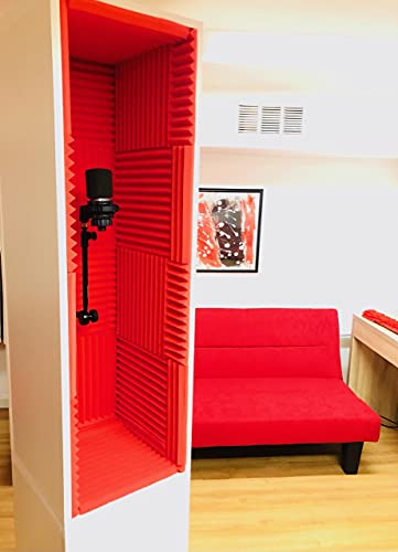 PORTABLE MINI VOCAL BOOTH, Red