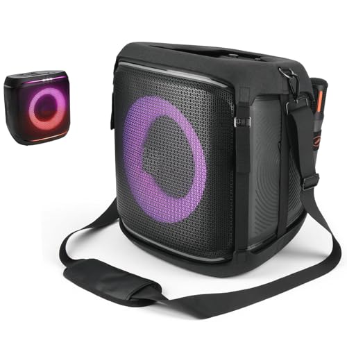 Case Carrying Strap Protector for JBL PartyBox Encore Essential 2 | EVA Hard Travel Case Cover Shoulder Strap Bag Sleeve for Encore 2 Portable Battery-Powered Party Speaker, Black