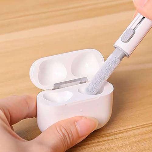 Cleaning Kits for Airpods Pro 1 2 3 Multi-Function Cleaner Pen Soft Brush for Bluetooth Earphones Case Cleaning Tools for iPhone 16 15 Pro Max Lego Camera Lens (White).