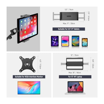 NEEWER Overhead Camera Stand Desk Mount Rig with 4 Boom Arms for Photography Video Light Ring Light Phone Mount Webcam Mic Compact DSLR for Live Streaming Broadcast Online Teaching Meeting, DS007 - style: DS007