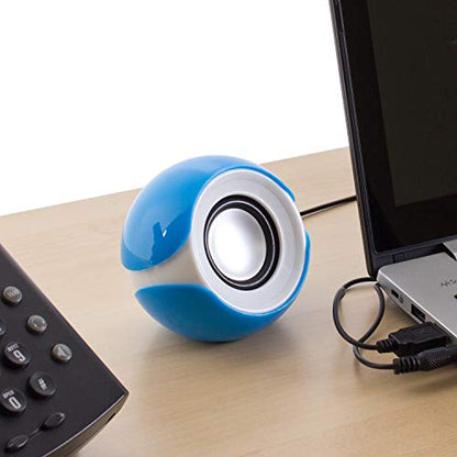 Frisby Audio FS-810 2.0 Stereo USB Powered Computer Desktop PC Laptop Speakers w/Volume Control (Blue) - color: Blue