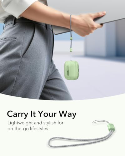 ESR for AirPods Pro 3 Case (2025), Compatible with MagSafe, Light Green | Compatible with AirPods Pro 3 (USB-C Cable), Magnetic Lid, Full Drop Protection Cover with Lanyard - color: Light Green, size: AirPods Pro 3 Case