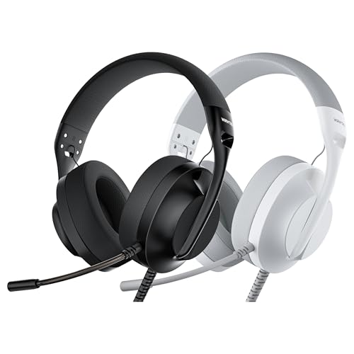 WIRWTRU S30 Gaming Headset with Microphone,Lightweight Design, 3.5mm Wired Gaming Headphones