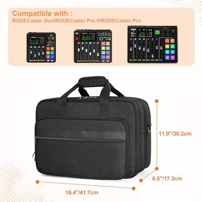 Trunab Audio Mixer Case Compatible with RODE Caster Pro/Pro II/RC Duo