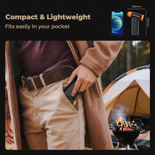 K&F CONCEPT Blower and Suction 2 in 1 Compressed Air Duster,150000RPM | 5000mAH,Brushless Motor,Low Gear for 180 Minutes,Portable,Multiple reuse,for Computer,Keyboard,House,Outdoor,Car,BS200