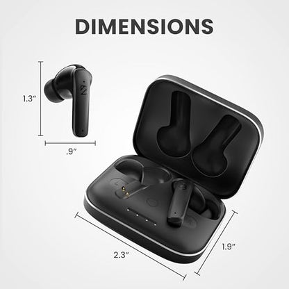 Back Bay Audio iPhone + Android Wireless Earbuds Bluetooth, Sweatproof | Ultra-Sleek Small Sports Earphones with Wireless Mic, Wireless Air Buds For iPhone iOS, Bluetooth Ear Buds Earphones - color: Black