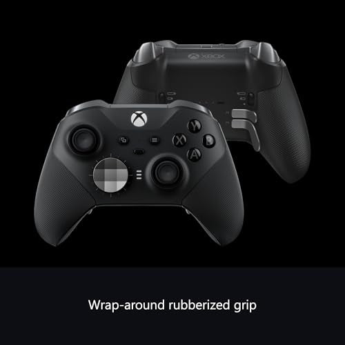 Xbox Wireless Gaming Controller | Elite Series 2 | Black | Consoles, PCs, TVs, mobile, and more | Adjustable Thumbsticks | Trigger Locks - color: Black